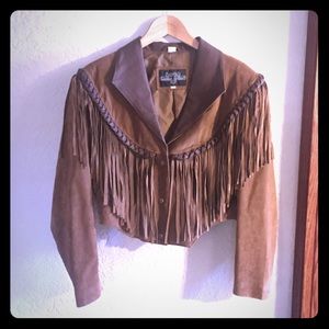 Leather Gallery Fringe Jacket